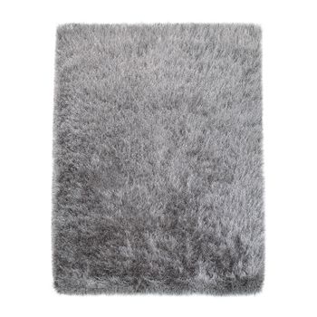 Alfombra de pelo largo Glamorous gris  200 cm redondo