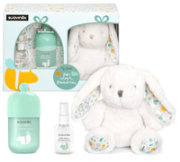 suavinex canastilla regalo baby cologne memories 100 ml  formato viaje 50  peluche verde