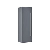 mueble de pared para bano mdf gris 132 x 40 cm con 4 estantes mataro