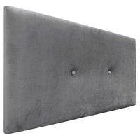 dhome cabecero de terciopelo liso con botones 105x60 camas 105 - gris ceniza