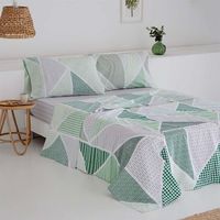juego de sabanas geka algodon poliester verde   cama 200