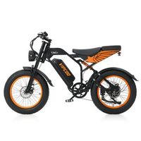 bicicleta electrica vipcoo vm6 bateria de 48v 182ah fat bike de 20 negro y naranja