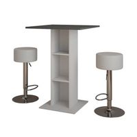 set de mesa de bar repose 75 x 75 cm con 2 taburetes de bar vicco
