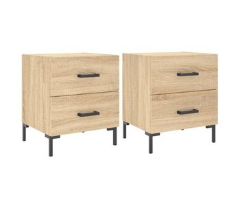Vidaxl mesita noche 2 uds madera ingeniería roble sonoma 40x35x47,5 cm