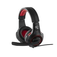 auriculares inca preo 125085402 con cable jack gaming retroiluminados negro y rojo