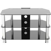 avf sdc800cm tv stand - black  chrome black