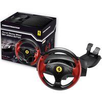 thrustmaster red legend ferrari racing wheel  pedals - red  black red