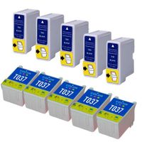 compatible multipack epson stylus c42 plus printer ink cartridges 10 pack -c13t03614010