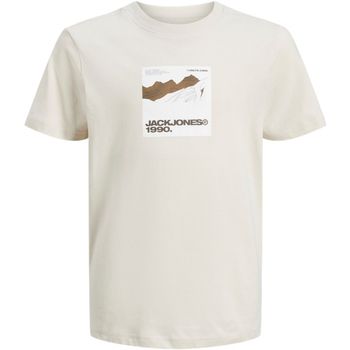 Jack & Jones Camiseta 12262973 JCOART BRANDING TEE SS CREW NECK JNR MOONBEAM para niño