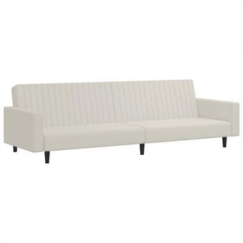 Sofá Cama De 2 Plazas Moderno | Cama Para Adulto Terciopelo Color Crema