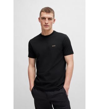 BOSS para hombre. 50506373 Camiseta Elastic negro (M), Casual, Algodón, Manga corta