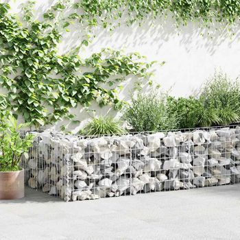Muro De Gaviones | Gavión Para Piedras | Gavión Decorativo De Acero 450x30x50 Cm Cfw522461