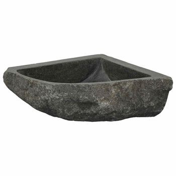 Lavabo Gris (30-37) X (30-37) X 12 Cm Piedra Del Río Vidaxl