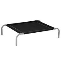 pawhut cama elevada para perros gatos transpirable con marco de acero ideal para dormir relajar interior exterior 90x65x20 cm negro   aosom espana