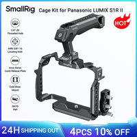 kit de jaula smallrig s1r ii para panasonic lumix s1r ii con abrazadera de cable de usb-c de mango superior con placa de liberacion rapida arca-swiss 4903