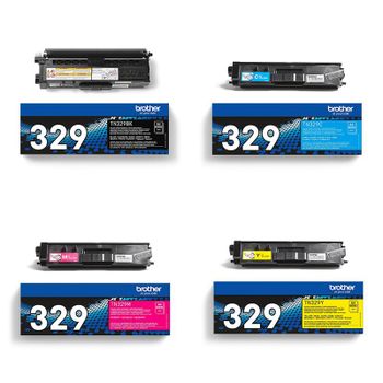 Brother TN329BK/Y Full Set Original Extra High Capacity Toners (4 Pack)