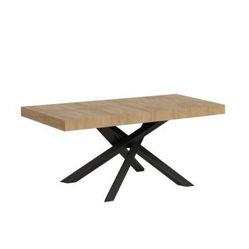 Mesa Extensible 90x120/224 Cm Volantis Premium Roble Nature Estructura Antracita