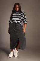 yours falda denim negra efecto lavado mujer curvy y tallas grandes yours