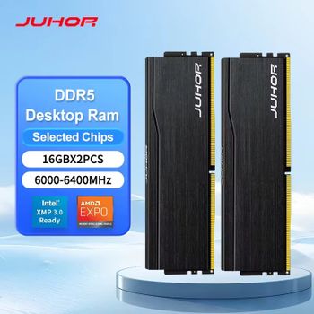 JUHOR Memoria RAM DDR5 16GB 6000MHz 32GB (16GBX2) PC5 para Computadora de Escritorio