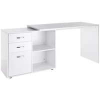 escritorio modular de esquina o recto de mdf blanco homcom 117162 x 83550 x 76 cm r blanco