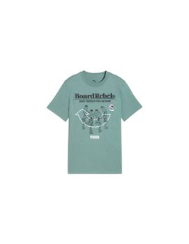 Camiseta Puma Mid90S Graphic Tee I,Green Moon Infantil