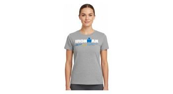 Camiseta de manga corta ironman austria gris para mujer