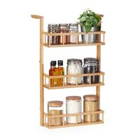estante para especias de bambu natural