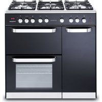 kenwood ck503-1 90 cm dual fuel range cooker - black  chrome black