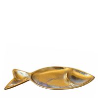 fuente plana dorada 33x11x25cm