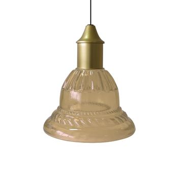 Lámpara de suspensión vidrio oro D16,5 cm