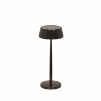 lampara de mesa led inteligente zafferano sister light wi-fi negro perla recargable regulable 2200270030004000k 32 w 33 cm