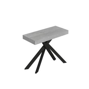 Consola Extensible 90x40/196 Cm Saki Small Patas Cemento Antracita