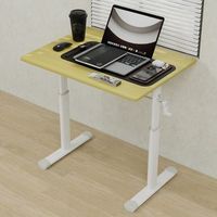 escritorio ajustable - mueble de oficina - metal y madera - madera 80x60x90cm