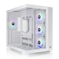 caja pc thermaltake view 380 tg argb snow midi tower blanca