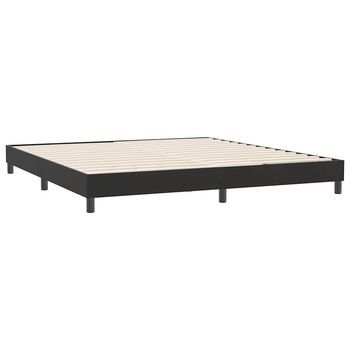 Estructura De Cama Sin Colchón Terciopelo Negro 180x220 Cm