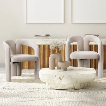 Sillas De Terciopelo De Diseño Moderno, Tapizadas, Decorativas, Lote De 2, Comedor/salón