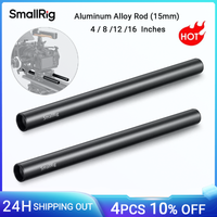 varilla smallrig de aleacion de aluminio negra de 8 pulgadas 20 cm de 15 mm con rosca hembra m12 paquete de 2 481216 pulgadas