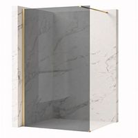 pared de la ducha rea flexi grey brush gold 140