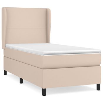 Cama Tapizada 193x93x128 Cm Vinilo - Marrón