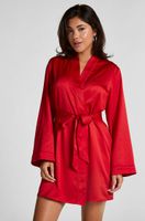 hunkemoller kimono satin rojo