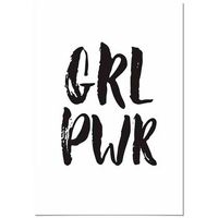 panorama cuadro de aluminio girl power 70x100 cm