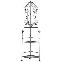 estanteria esquinera de metal con 4 niveles almacenamiento decorativo mobiliario de jardin armario de jardin para plantas terraza siderno