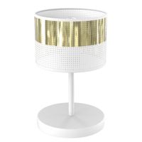 lampara de mesa velto blancooro