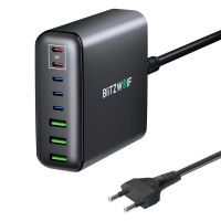 tecnologia gan blitzwolf bw-s26 250w cargador de 8 puertos usb pd 3usb-a5usb-c pd30 qc30 afc fcp pps apple estacio