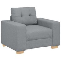 sillon sofa tela gris claro 100x78x80 cm vidaxl