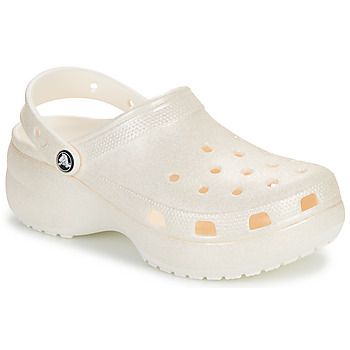 Crocs Zuecos Classic Platform Glitter ClogW para mujer