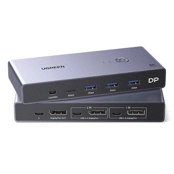 Interruptor KVM Ugreen Cm695 8K Ultra HD con 3x USB-A y 3x USB-C