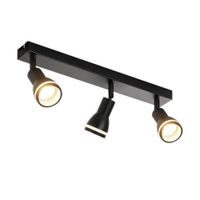 sonne - foco de techo de metal color negro 42 cm 3 luces gu10