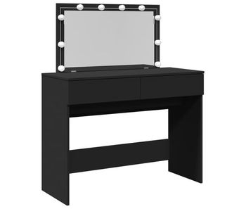 Vidaxl tocador con luces led negro 100x40x120 cm