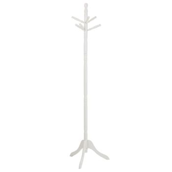 Perchero de madera color blanco 44x44x172h cm